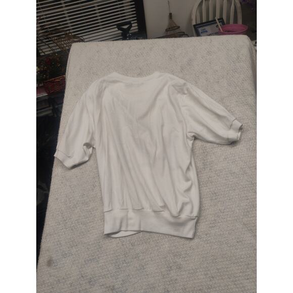 Vintage Haber Women's M Short Sleeve Art to Wear Fish Nautical Graphic Top Jesus - Picture 9 of 12